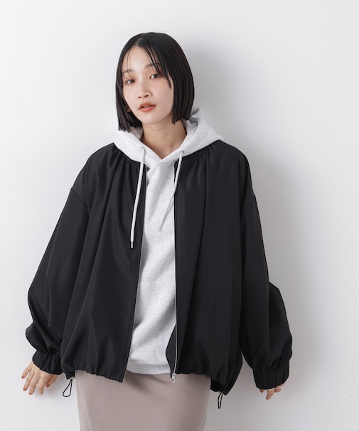 撥水加工 ドロストヘムリブブルゾン