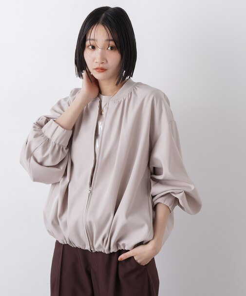 撥水加工 ドロストヘムリブブルゾン