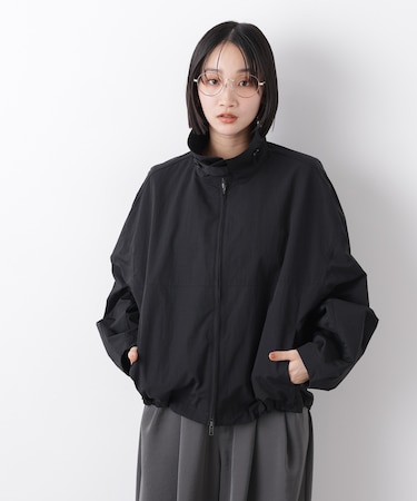 撥水＆花粉ガード コクーンシルエットジップブルゾン