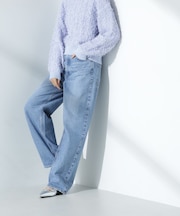 upper hights／THE GARNET ハイライズワイドテーパード デニム