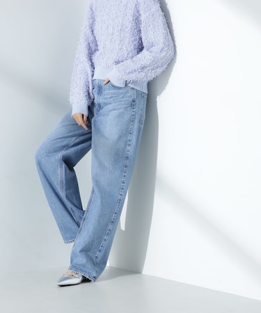 upper hights／THE GARNET ハイライズワイドテーパード デニム