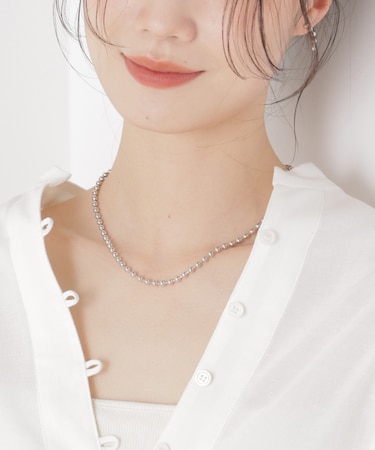 4mmボールチェーンネックレス長さ40cm