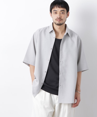カチオン染め半袖シャツ