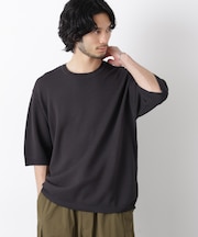 エアリードレープ ニットTシャツ 半袖