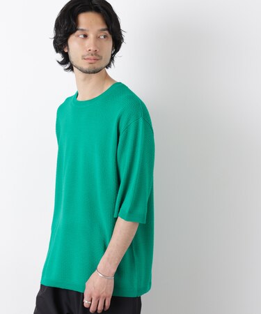 エアリードレープ ニットTシャツ 半袖