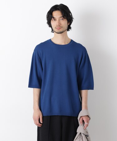 エアリードレープ ニットTシャツ 半袖