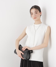 洗濯機洗い可UVカット接触冷感ノースリーブニット