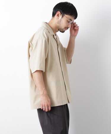 ストレッチワイド オープンカラーシャツ 半袖