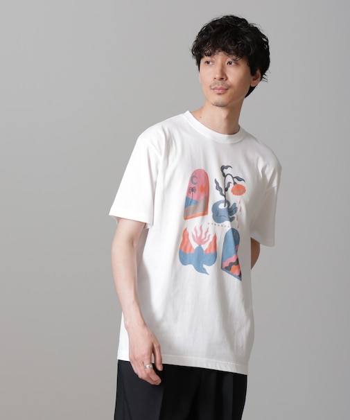 「Toyameg」modern academic FLOWER Tシャツ