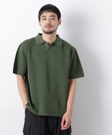 12ゲージドライニットスキッパーポロシャツ
