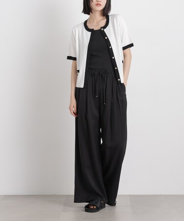 微光沢ツイルイージーパンツ(セットアップ可)