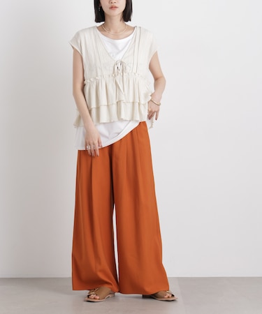 微光沢ツイルイージーパンツ(セットアップ可)