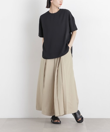 タンブラーブッチャーボックスプリーツワイドパンツ(セットアップ可)