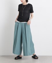 タンブラーブッチャーボックスプリーツワイドパンツ(セットアップ可)