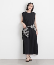 サイドリボンデザインノースリーブワンピース