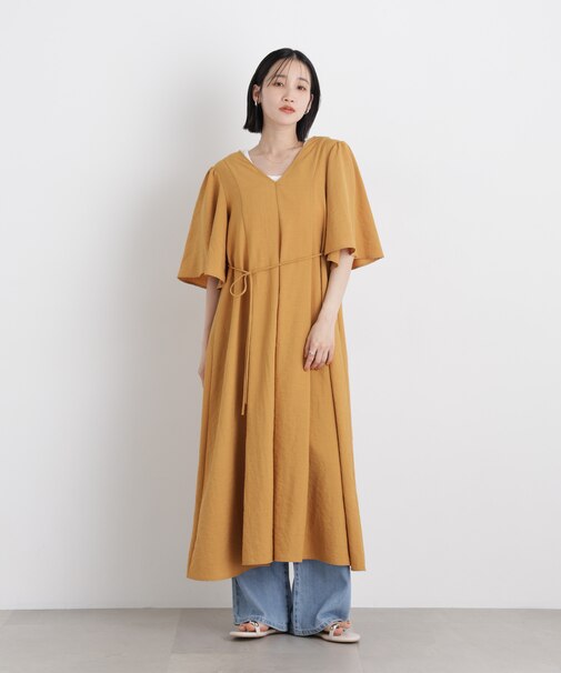 タンブラーブッチャーフレアスリーブワンピース