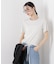 ラメリブカットクルーネックTシャツ