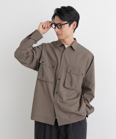 テクニカルリネンライクWポケットシャツジャケット／吸水速乾・接触冷感・UVカット（セットアップ可）