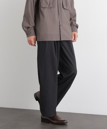 テクニカルリネンライク2タックイージースラックス／吸水速乾・接触冷感・UVカット（セットアップ可）