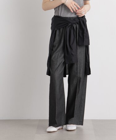 ライトオンスデニムドロストセンタープレスパンツ(セットアップ可)