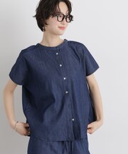 ライトオンスデニム前後2wayドルマンブラウス(セットアップ可)