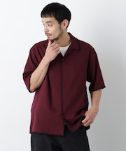 ブランケットステッチシャツ 半袖