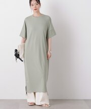 エステルリブカットドロップショルダーワンピース