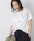 アシンメトリーフリル異素材コンビTシャツ