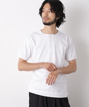 リブフライスヘンリーTシャツ 半袖