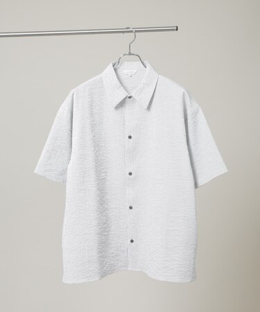 NORMANBROS別注 ストライプワッシャーシャツ 半袖