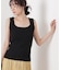 デザインネックリブニットタンクトップ