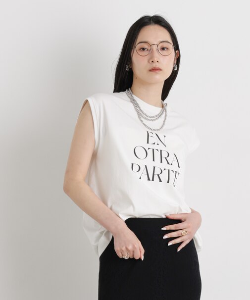 MINERALTEX(TM)ロゴプリントノースリーブTシャツ