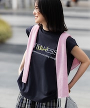 MINERALTEX(TM)ロゴプリントノースリーブTシャツ