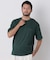リブボーダーポケットTシャツ 半袖