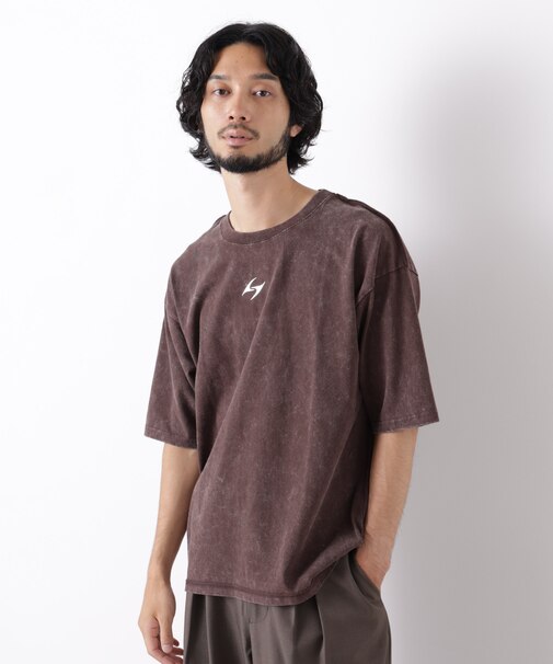 ワンポイントピグメントTシャツ 半袖