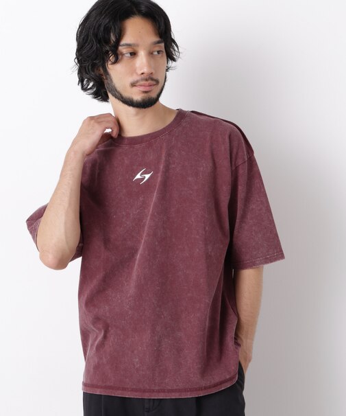 ワンポイントピグメントTシャツ 半袖