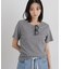 ラメリブカットクルーネックTシャツ