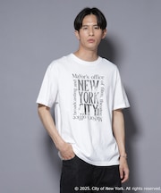 別注GOOD ROCK SPEED NYC シルバー箔プリントTシャツ
