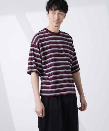 マイクロランダムボーダーTシャツ