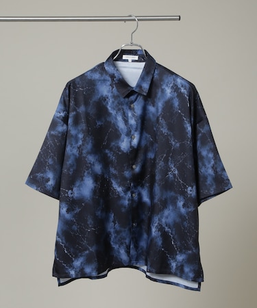 NORMANBROS／ショート丈オーバーサイズ総柄シャツ 半袖