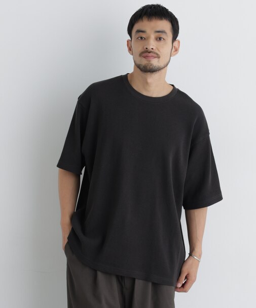 USAコットン×COOLMAX(R) ワッフルワイドTシャツ半袖