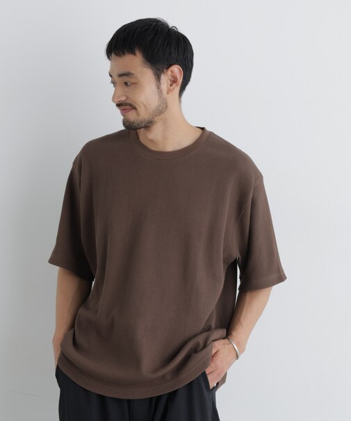 USAコットン×COOLMAX(R) ワッフルワイドTシャツ半袖