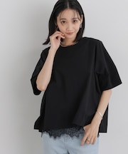 前後2wayバックボタンワイドドロップブラウス