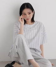前後2wayバックボタンワイドドロップブラウス