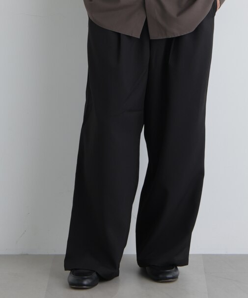 ポリエステルウィーブ ワイドパンツ