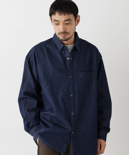 8.5oz ドレープデニムシャツ 長袖｜ナノ_ユニバースのアウトレット通販