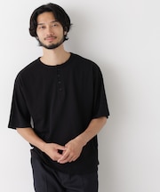 スラブヘンリーワイドTシャツ 半袖