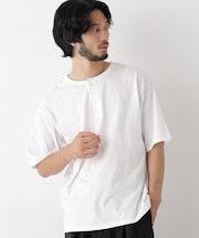 スラブヘンリーワイドTシャツ 半袖