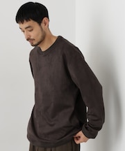 フェイクスエードプルオーバー 長袖
