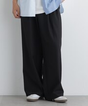 ポリエステルツイル ワイドパンツ